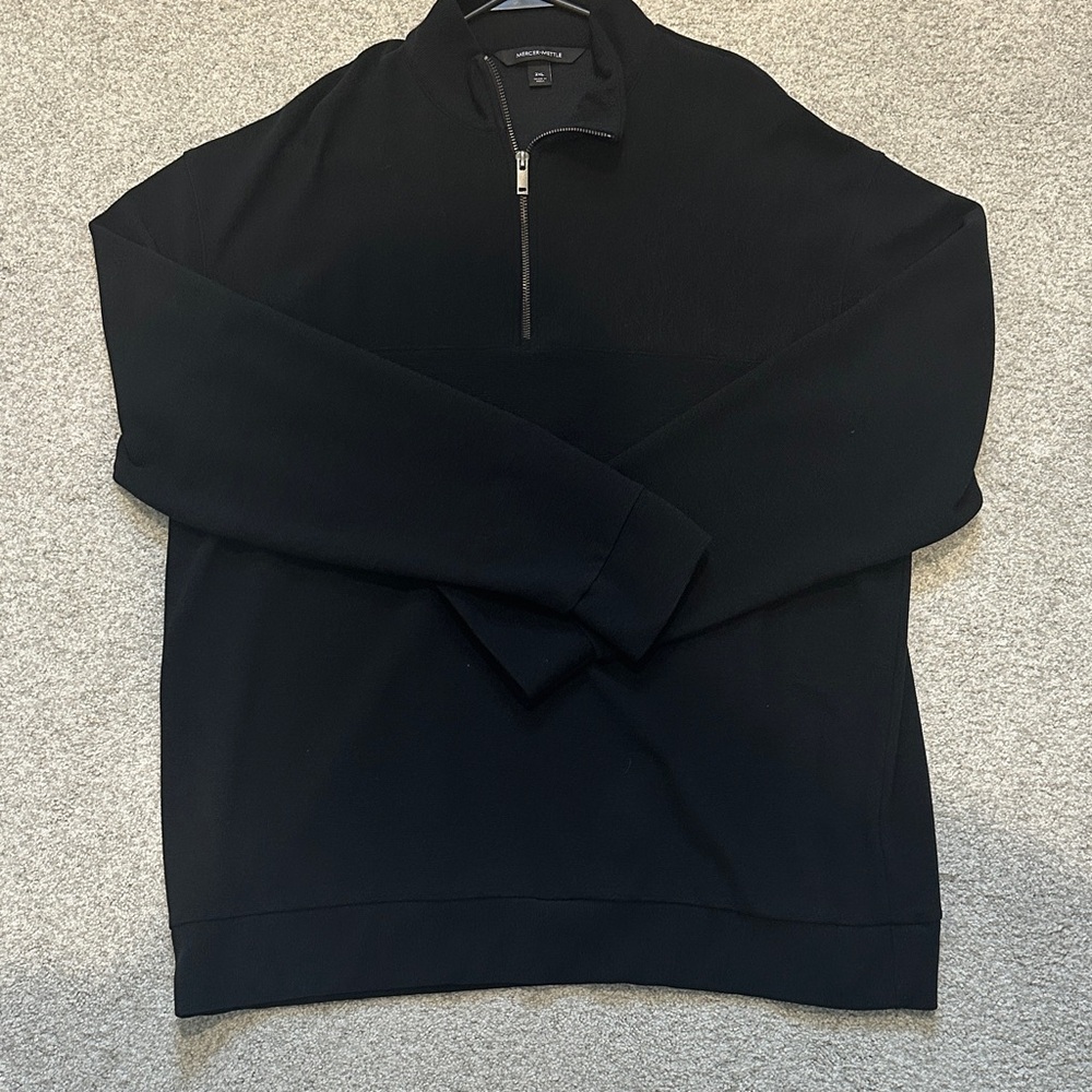 Men's Classic Black Zip-Up Sweater